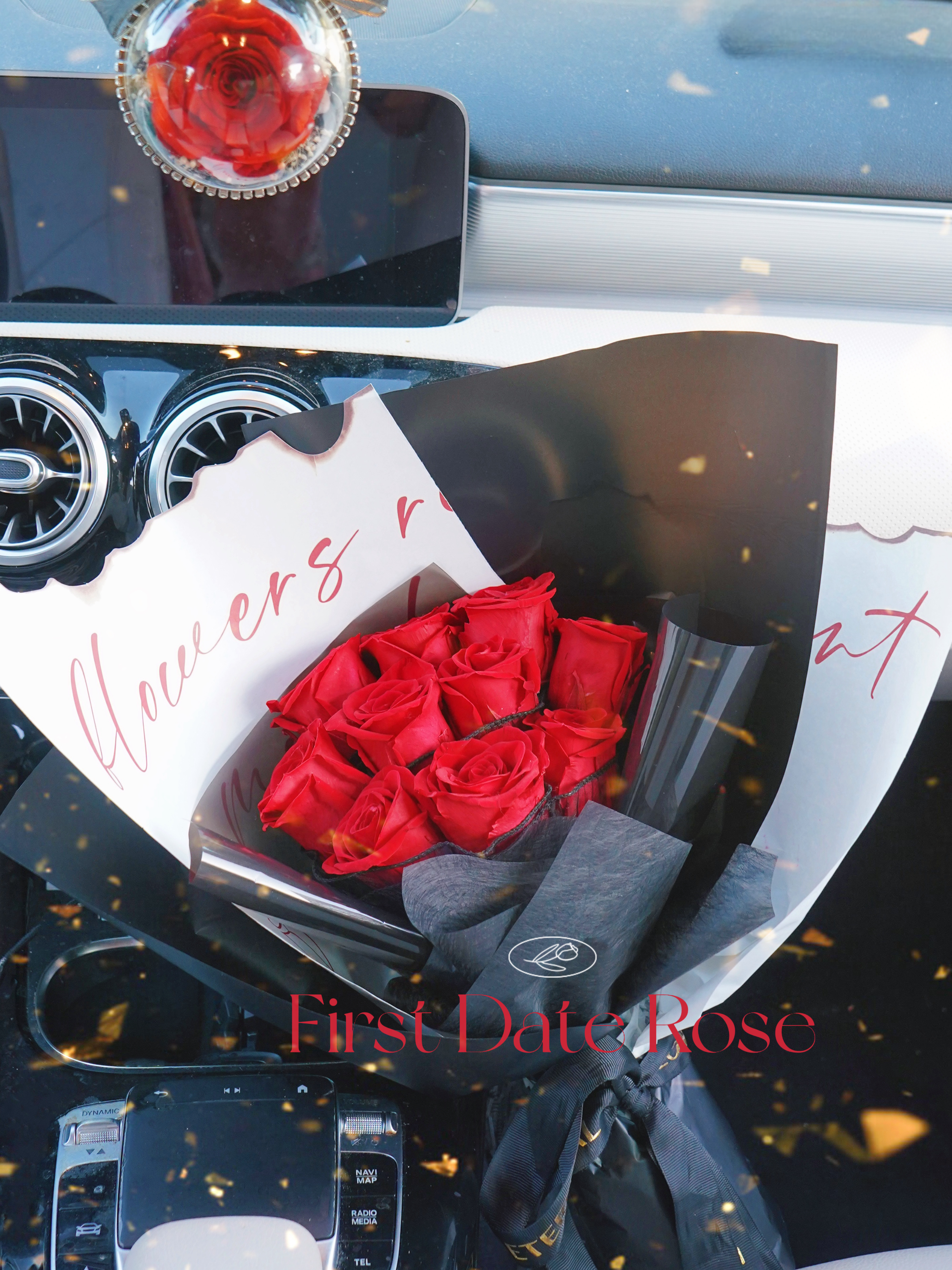 炽热红玫瑰花束